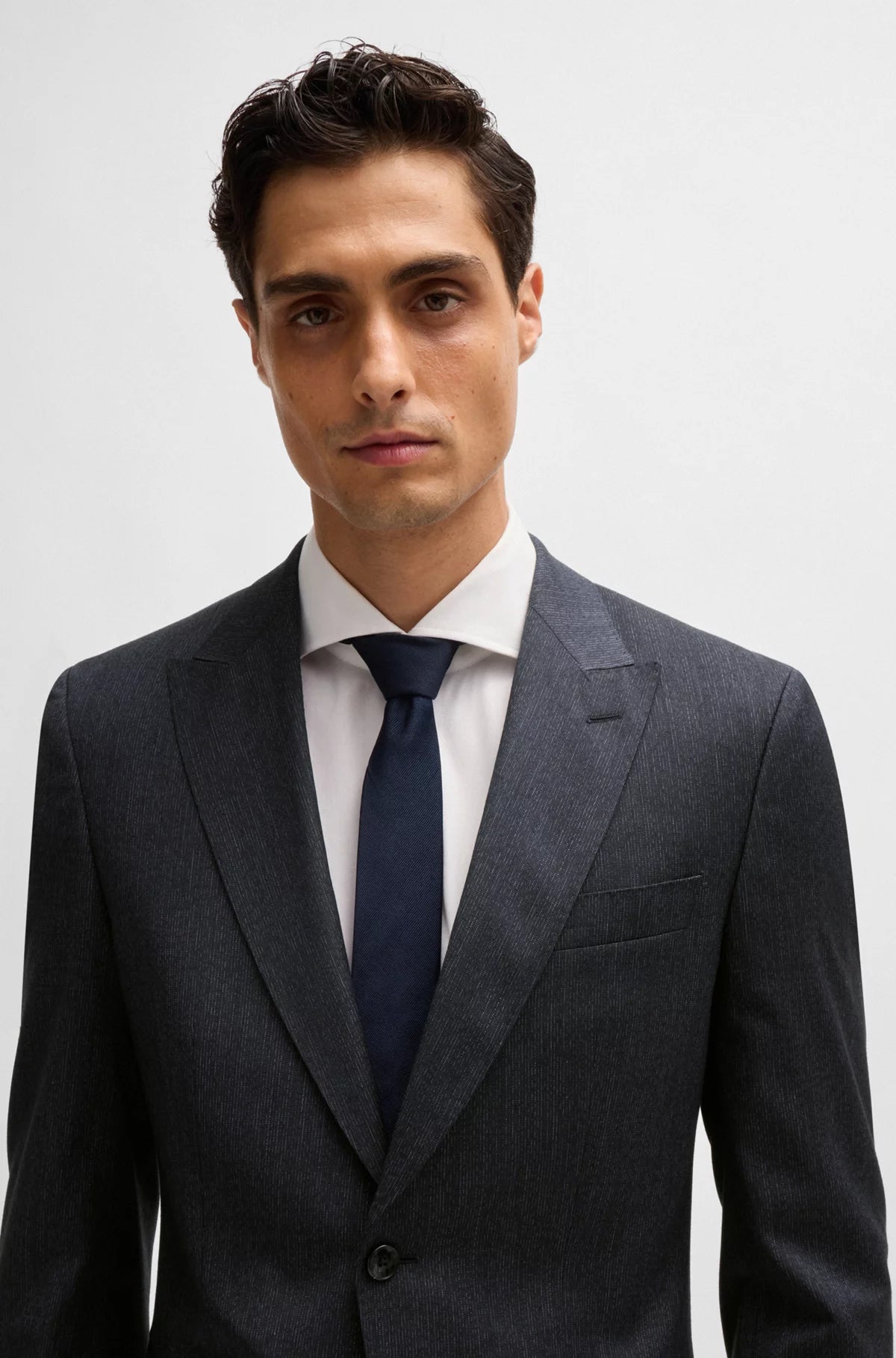 HUGO BOSS - Slim-fit Suit in micro-patterned wool