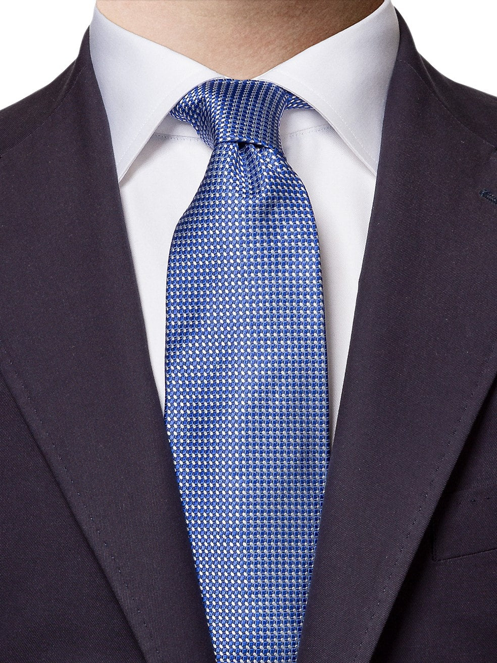 Polka Dots Blue Silk Tie
