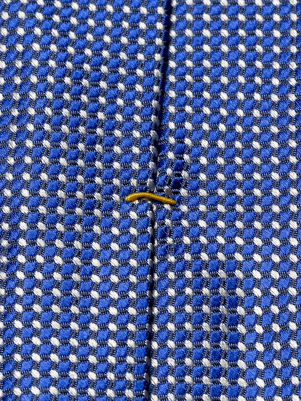 Polka Dots Blue Silk Tie