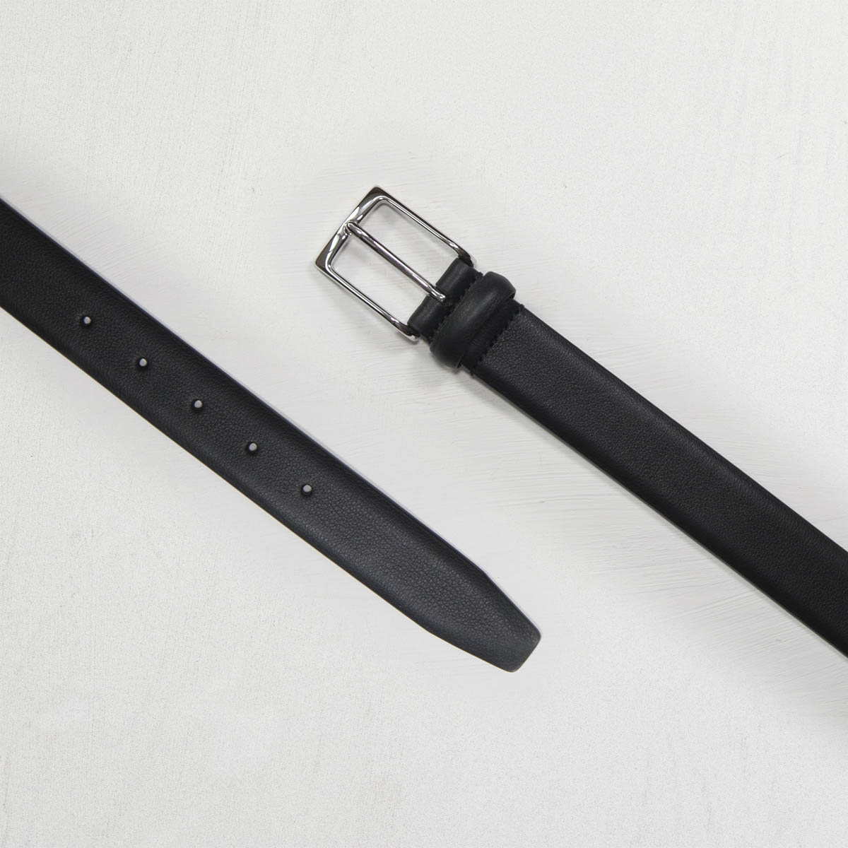 BLACK NAPPA CALF BUSINESS BELT