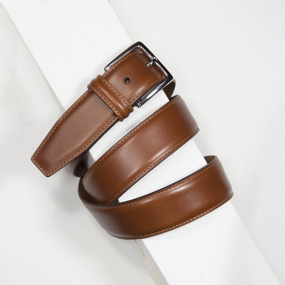 Classic Tan Stitched Belt