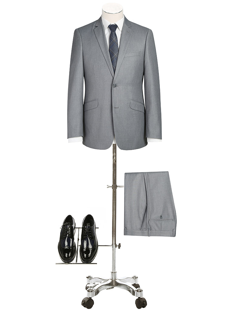 301-3SL 2 PC SUIT - SILVER GREY