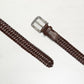 Classic Mid-Brown Woven Leather Belt