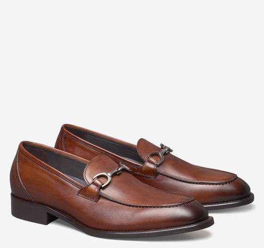 JOHNSTON & MURPHY Ellsworth Bit Brown Leather Shoes